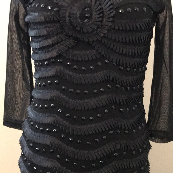 Black ruffle dress - Picture 2 of 8